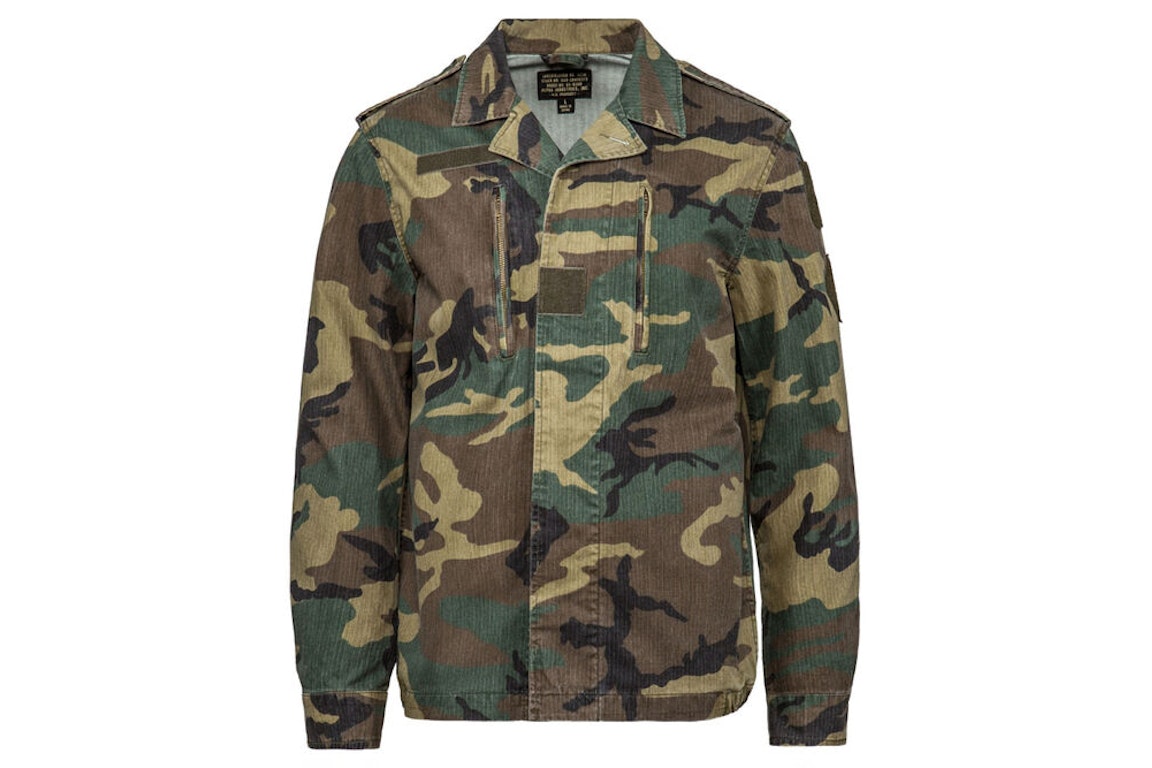 Pre-owned Alpha Industries F2 French Field Coat Camo/woodland Camo