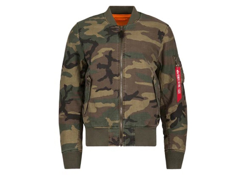 Alpha industries cheap camo bomber