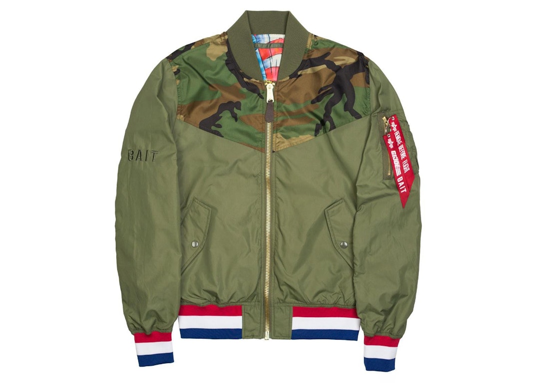 Pre-owned Alpha Industries X Bait X Gi Joe L2b Scout Military Reversible Jacket Green/olive