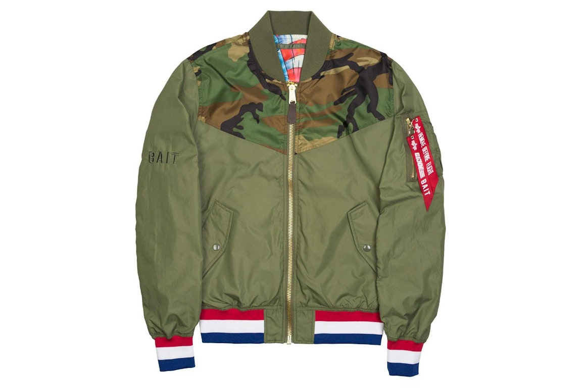 Pre-owned Alpha Industries X Bait X Gi Joe L2b Scout Military Reversible Jacket Green/olive