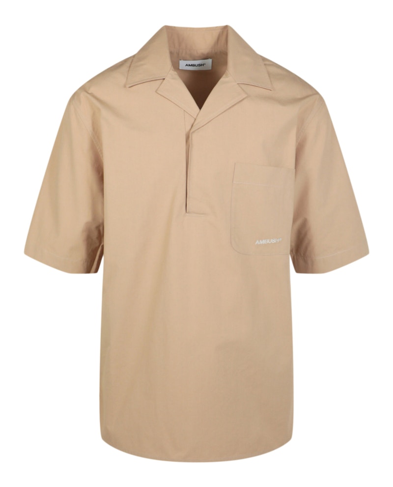 Ambush Logo Collared Shirt Beige