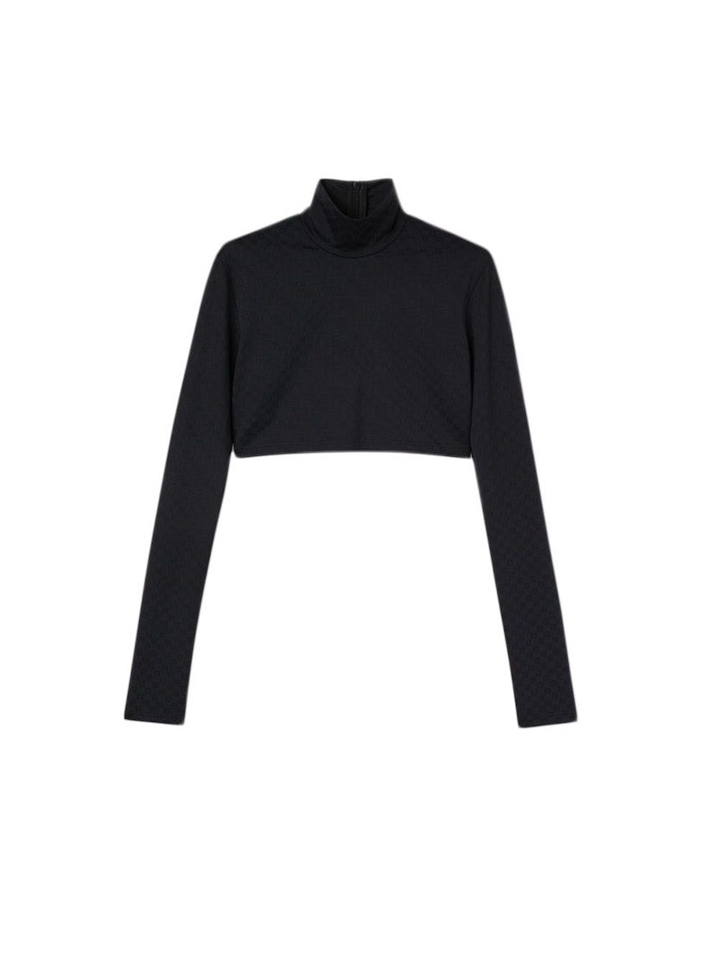 Ambush Mini Monogram Crop Top Shirt Black - FW22 - US