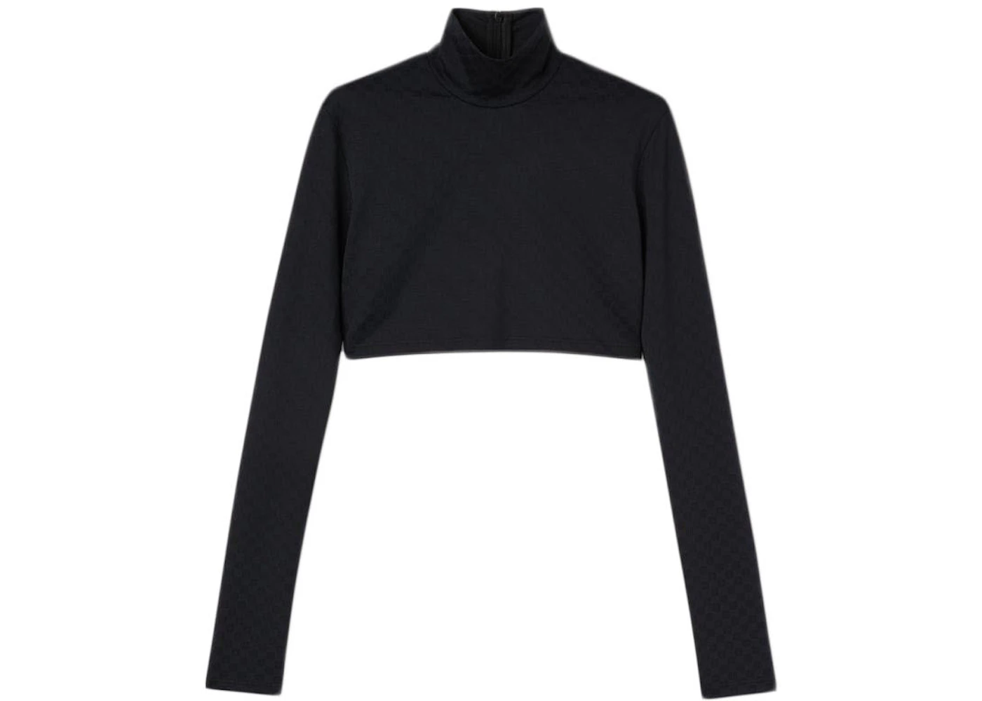 Ambush Mini Monogram Crop Top Shirt Black - FW22 - US