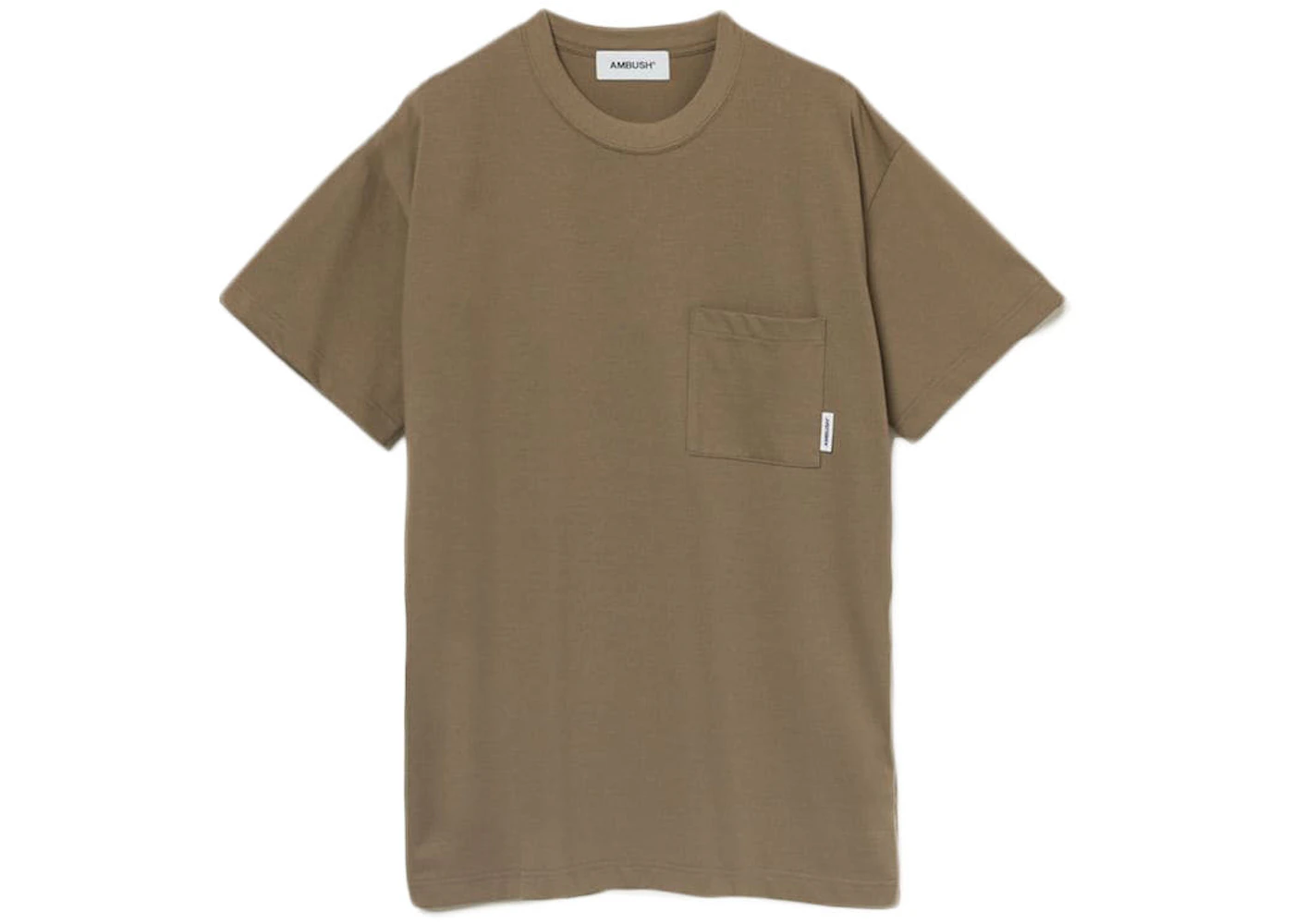 Ambush Pocket T-shirt Kaki Homme - FW22 - FR