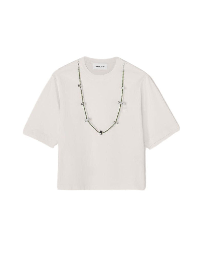 Pre-owned Ambush Women's Stoppers T-shirt In Cloud Dancer