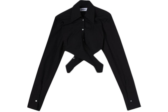 Ambush Wrapped Cropped Shirt Black