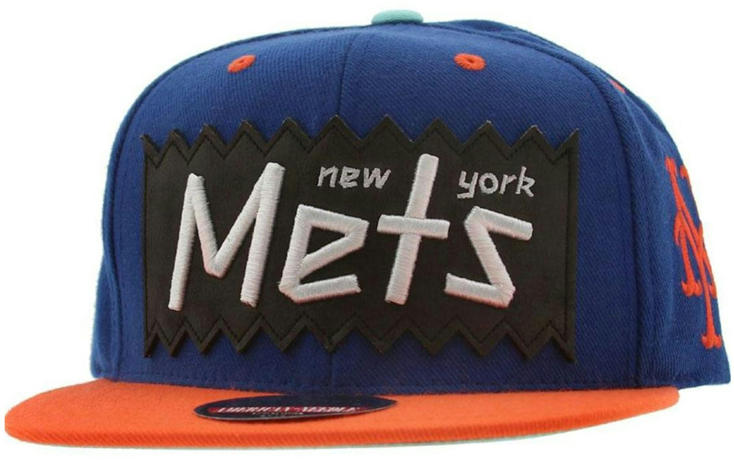 American Needle New York Mets Retro Snapback Cap Royal/Orange