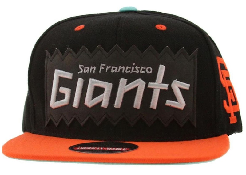 American Needle San Francisco Giants Retro Snapback Cap Black/Orange