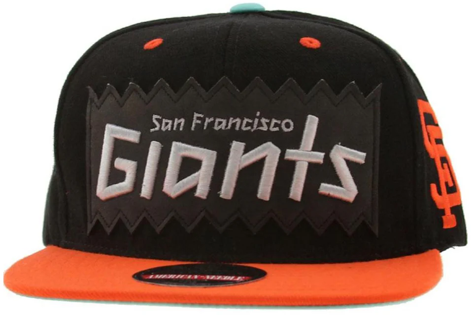 American Needle San Francisco Giants Retro Snapback Cap Black/Orange