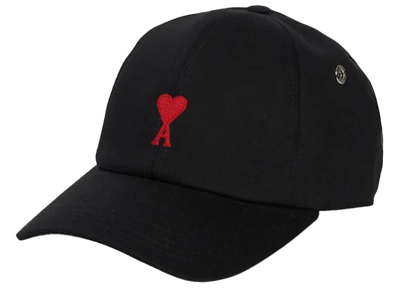 Ami Paris ADC 6 Panel Embroidery Cap Black