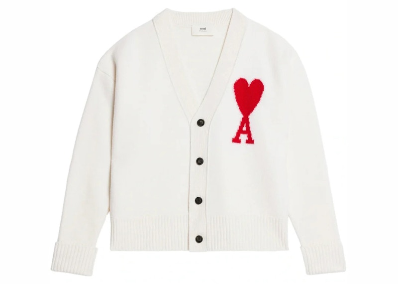 White and 2025 red cardigan