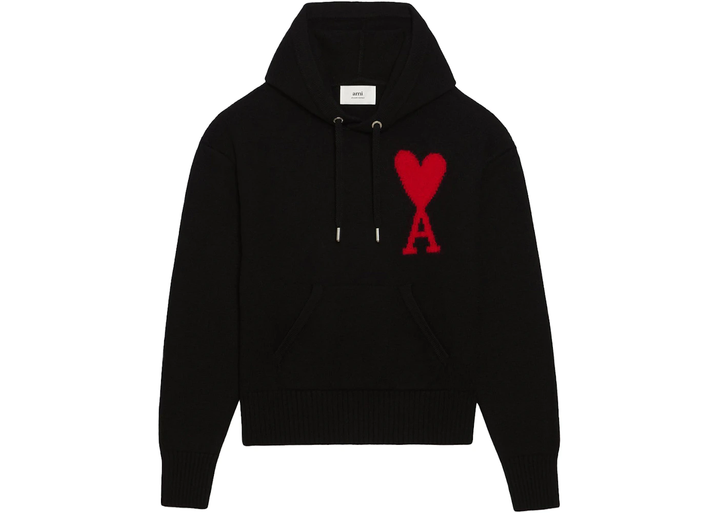 Ami Paris Ami De Coeur Hoodie Black Men's FW22 US - Main Image
