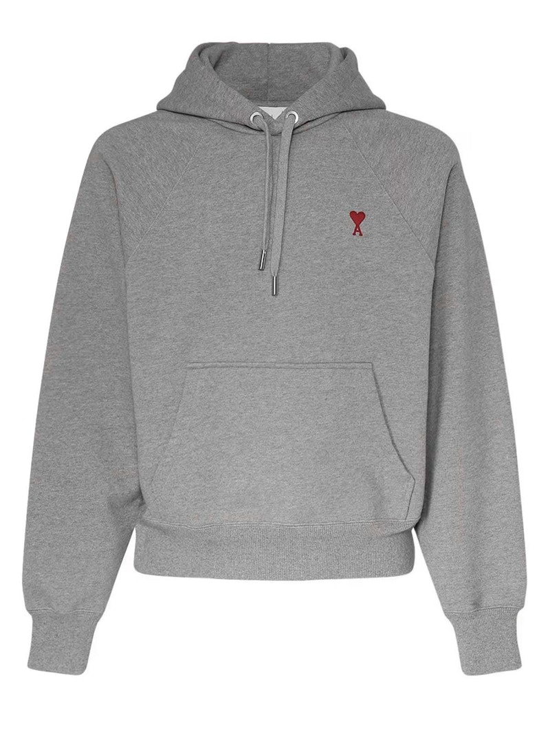 Ami Paris Ami De Coeur Hoodie Grey