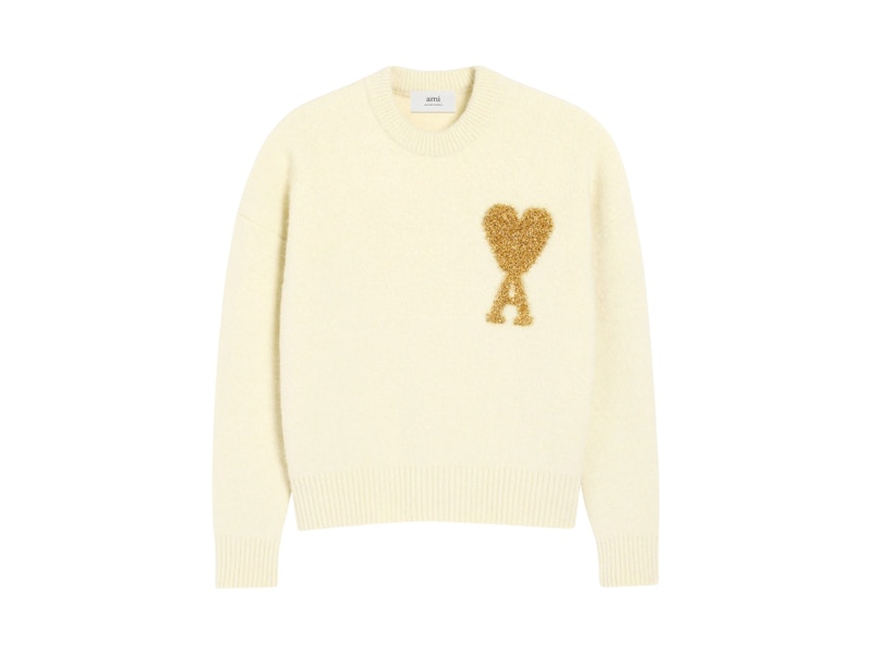グランド牧場 セレクトセール Ami Paris Ami De US - White/Gold Jumper Coeur トップス
