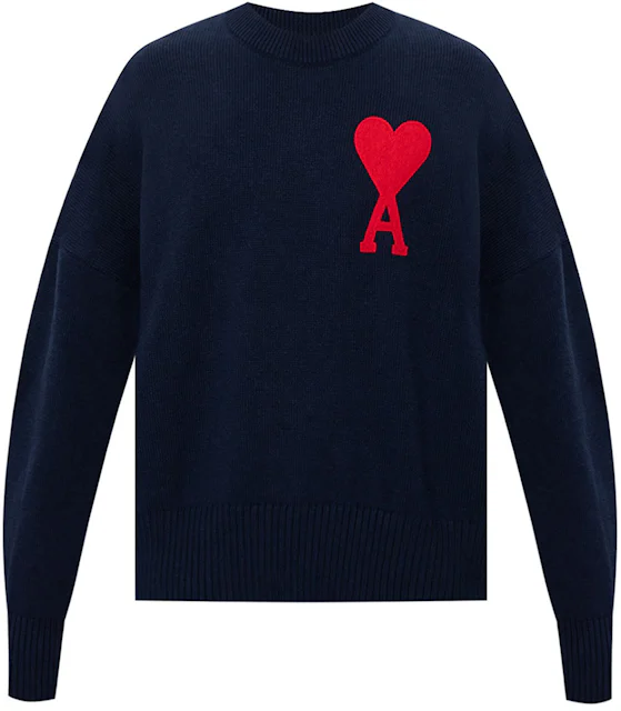 AMI PARIS Ami de Coeur Monogram Crewneck Sweater