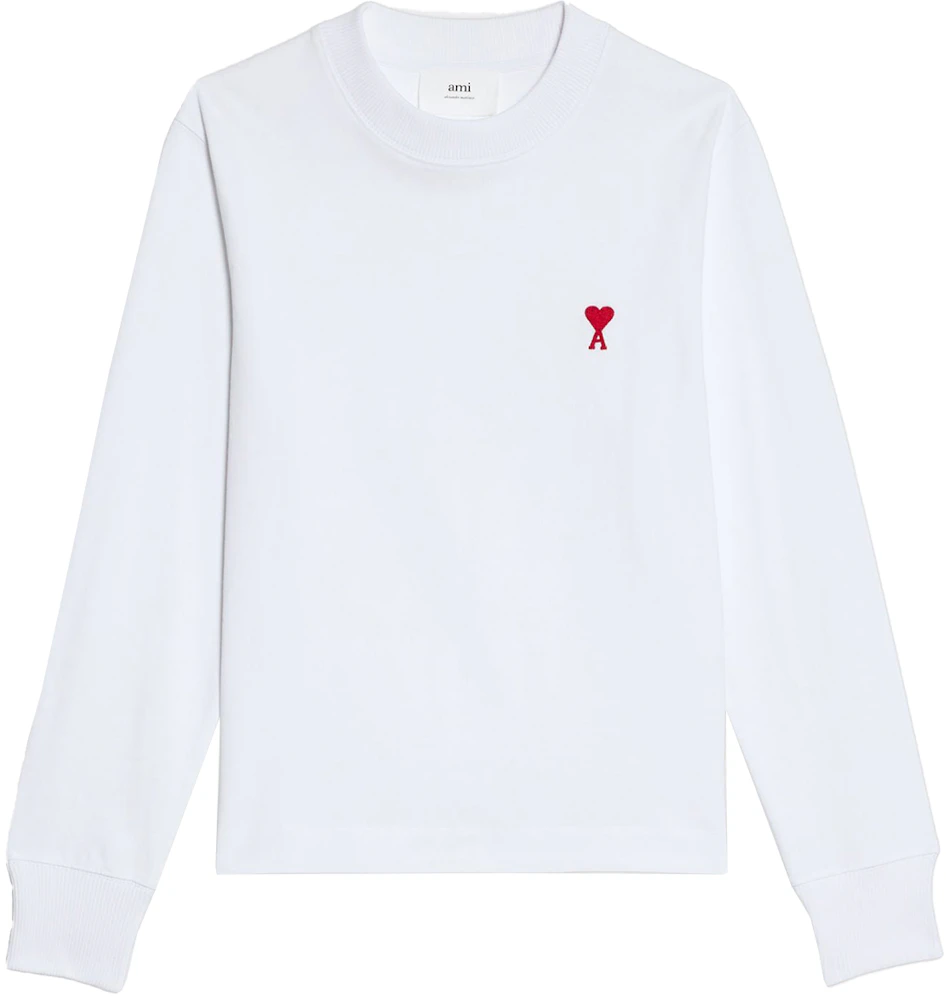 Ami Paris Ami De Coeur Long Sleeved T-shirt White Men's - FW22 - US