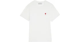 Ami Paris Ami De Coeur Patch Logo Classic Fit T-Shirt White/Red