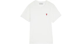 Ami Paris Ami De Coeur Patch Logo Classic Fit T-Shirt White/Red