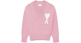 Ami Paris Ami De Coeur Sweater Pink