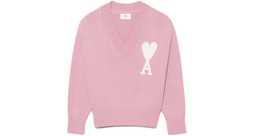 Ami Paris Ami De Coeur Sweater Pink