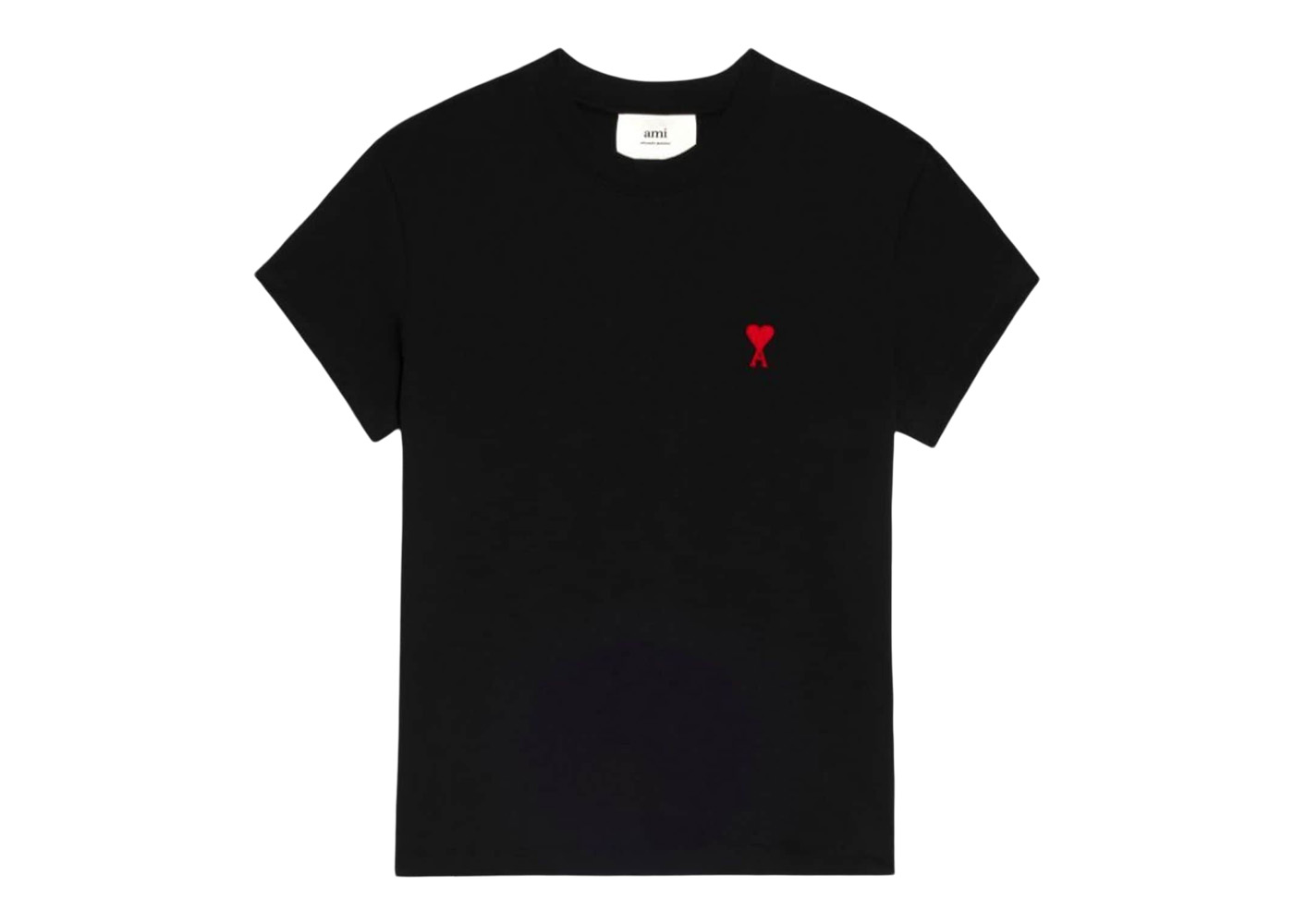 Ami Paris Ami De Coeur T-Shirt Black/Red - FW22 - US