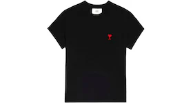 Ami Paris Ami De Coeur T-Shirt Black/Red