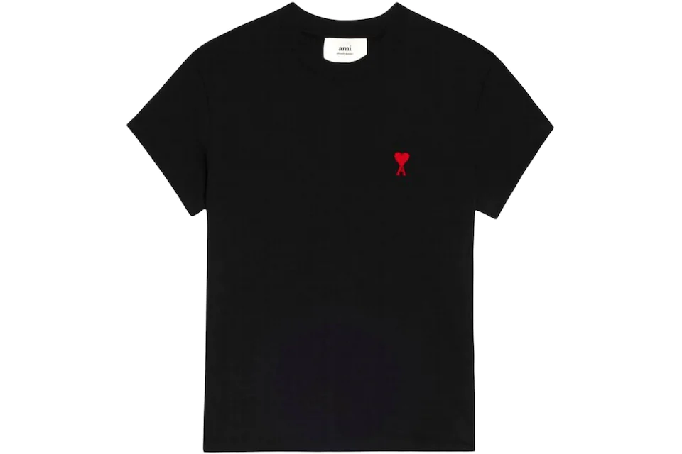 Ami Paris Ami De Coeur T-Shirt Black/Red