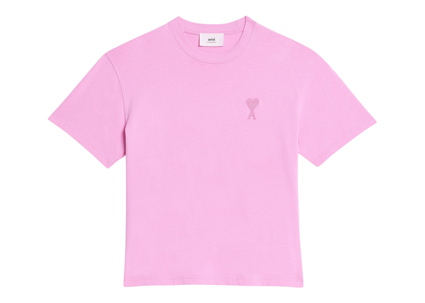 Ami Paris Ami De Coeur Tonal Boxy Fit T-Shirt Candy Pink