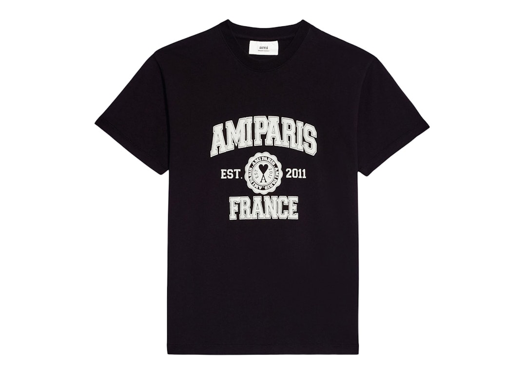 Pre-owned Ami Alexandre Mattiussi Ami Paris Ami Paris France T-shirt Black/white