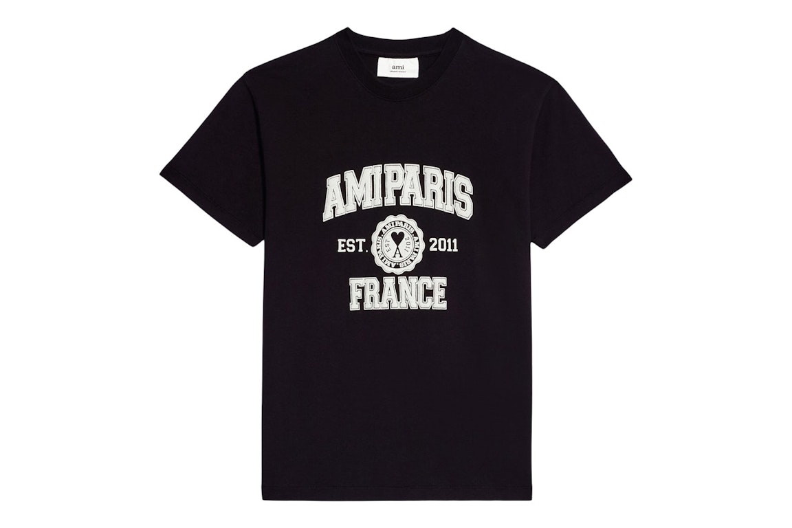 Pre-owned Ami Alexandre Mattiussi Ami Paris Ami Paris France T-shirt Black/white