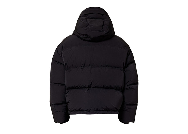 AMI Paris hooded single-breasted coat - Black