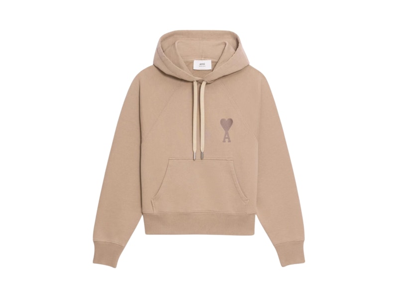 ★関税込★アミ★AMI★de Coeur Tone-On-Tone Hoodie Off White Ami Paris Ami de Coeur Tone-On-Tone Hoodie Beige Men's - GB