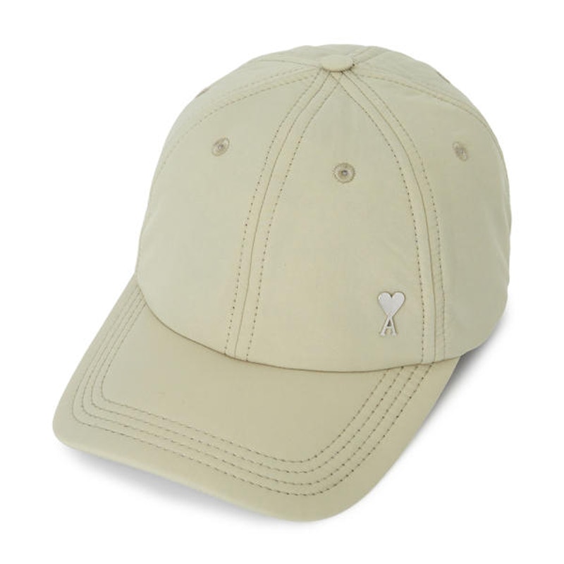 Pre-owned Ami Alexandre Mattiussi Ami De Coeur Unisex Cap In Grey/white In Multi