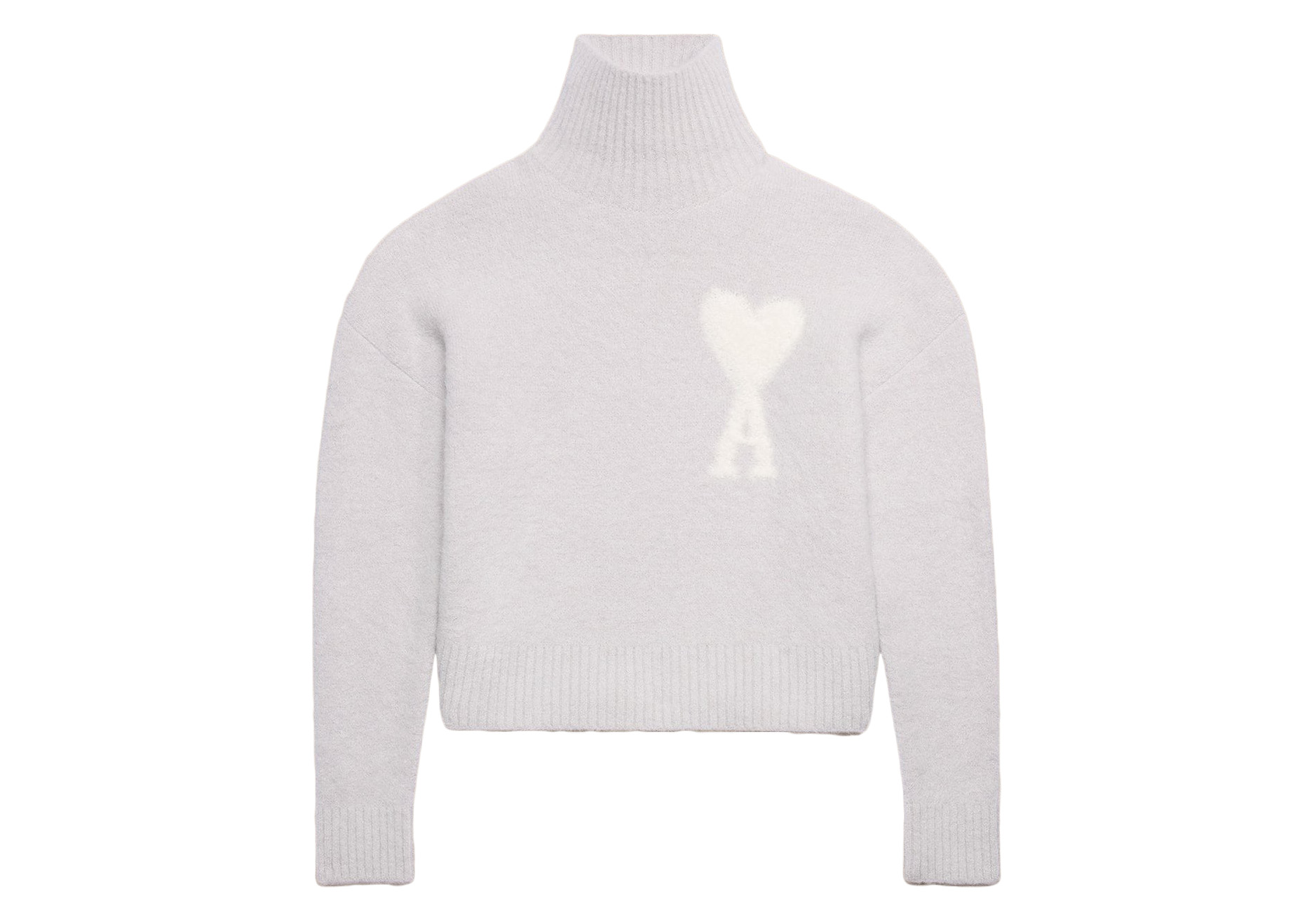 Ami Paris Cloudy Wool Ami De Coeur Sweater Earl Grey/Ivory メンズ - JP