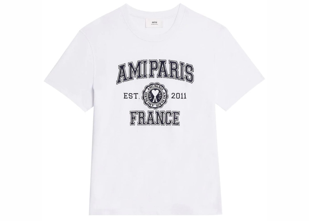 Pre-owned Ami Alexandre Mattiussi Ami Paris France T-shirt White