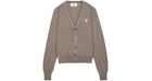 Cárdigan con logo Ami Paris beige