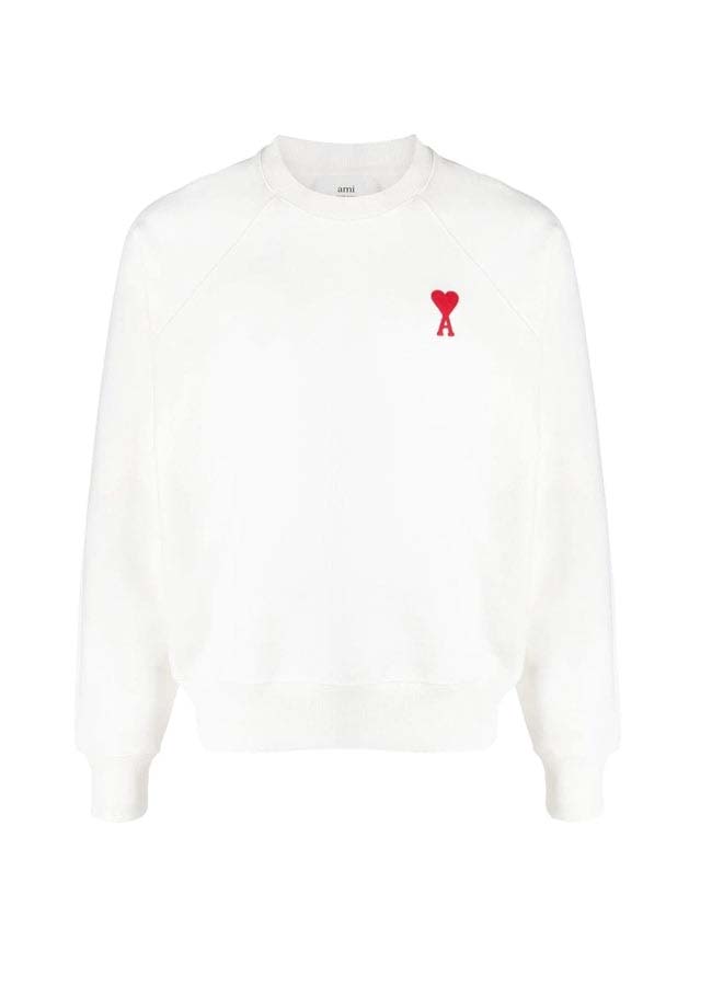 Ami Paris Logo Sweatshirt White/Red