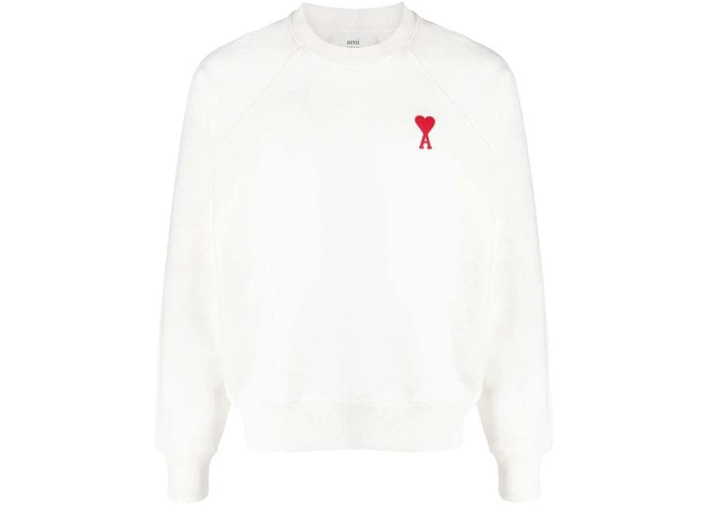 Ami Paris Logo Sweatshirt White/Red Men's - US