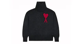 Ami Paris Red Ami De Coeur Sweater Black/Red