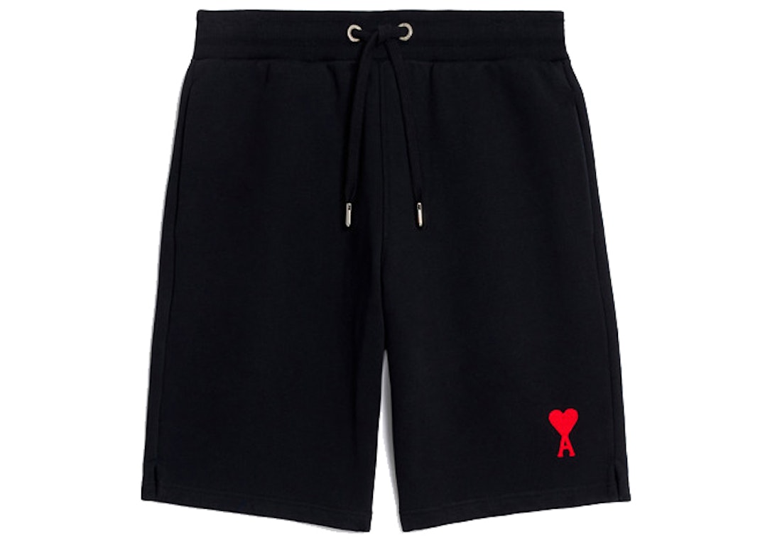 Pre-owned Ami Alexandre Mattiussi Ami Paris Tonal Adc Shorts Black/red