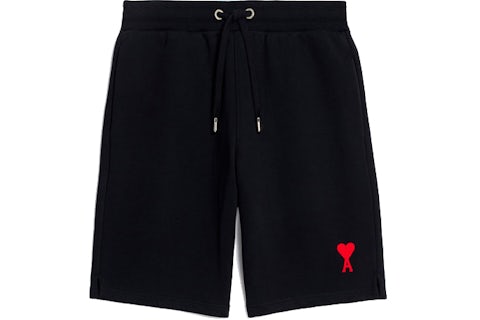 Ami Paris Tonal ADC Shorts Black/Red SS23 US