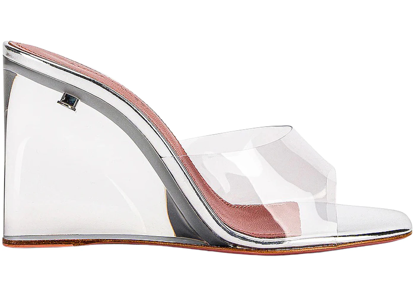 Amina Muaddi Lupita 95mm Glass PVC Wedge Transparent - Sneakers - US