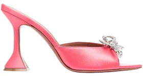 Amina Muaddi Rosie 95mm Satin Slide Sandal Bubble Pink