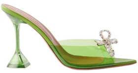 Amina Muaddi Rosie 95mm Glass PVC Slide Sandal Jungle Green