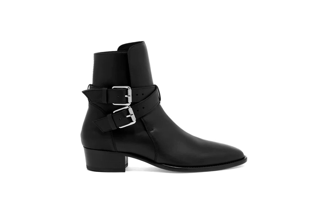 Pre-owned Amiri Buckle Boots Black Leather