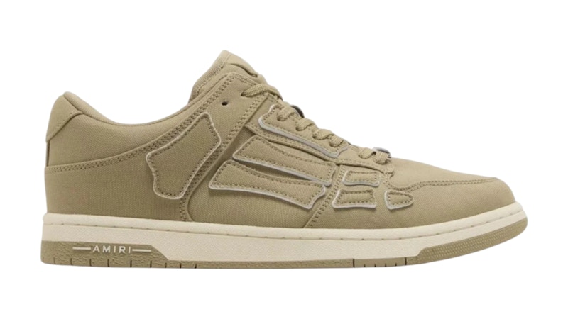 Pre-owned Amiri Men's Chunky Canvas Skel Low Sneakers In Green