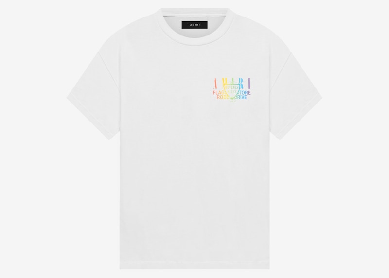 AMIRI Exclusive Beverly Hills Tee White/Rainbow - FW21 Men's - US