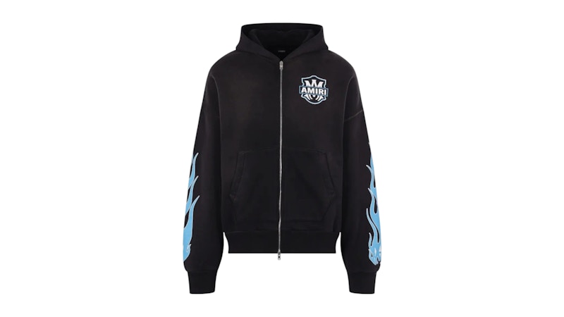 AMIRI Ma Flames Zip Hoodie Black Men's - SS26 - US