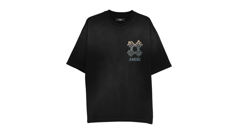 AMIRI Ma Quad Flames Tee Black Men's - SS26 - US