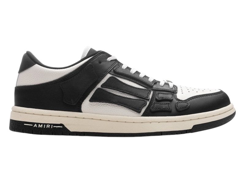 Pre-owned Amiri Men's Skel Low Sneakers In Black White In Multi